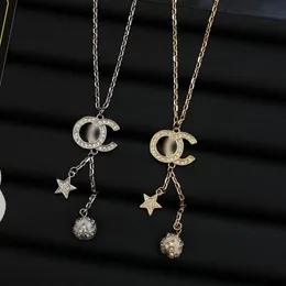 Colar de colar de gorro de designer de moda feminino colar de diamantes como logotipo original colar de cor prata dourada colar de luxo