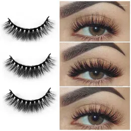 False Eyelashes 5 Par 3D Mink Hair Natural Cross Long Makeup Fake Eye Lashes Extension Women Beauty Tools Dropship
