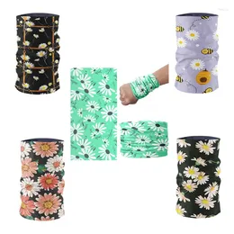 Scarves Fashion Daisy Series Headscarf Ladies Outdoor Sweat-wiping Dust-proof Men's Sports Cycling Face Scarf