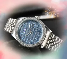 High quality mens womens unisex diamonds ring dot watch 40mm three stiches super quartz movement shiny starry waterproof clock table day date time watches gifts