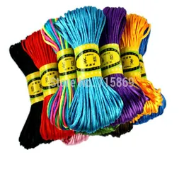 SVIPA 10 Lotti 25 Colori 25mm 20m Cavo nodo cinese Korean Nylon Rattail Satin Incepriato Gioielli con corda a corda che produce la corda di perline3981214