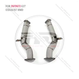 Downpipe för infiniti G37 avgassystem rostfritt stål högpresterande rubrik med katalytiska biltillbehör