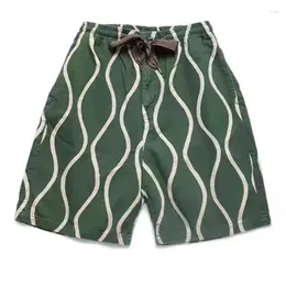 Men's Shorts KAPITAL Hirata Hohiro Cotton Water Corrugated Printing Japanese Trend Tether Casual