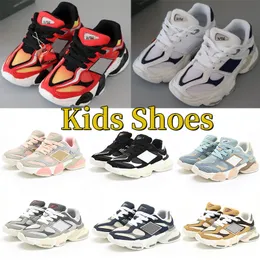 Designer neuer Stil sportlicher 9060 Kinderschuhe Low Boys Sports Girls Baby Sneakers Creme schwarz graue Multi-Farben-Kirschblüten für Kinder