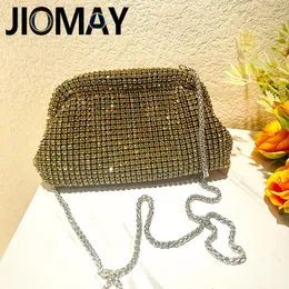 Bolsas de ombro jiomay banquete shinestone bolsa elegante e versátil bolsa noturna designer de luxo em nuvem de moda diamante