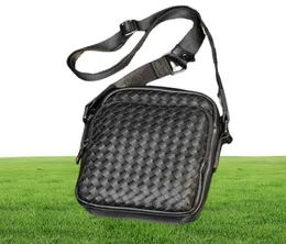 Akşam çantası erkekler crossbody çanta adam küçük omuz çantaları telefon cüzdan moda dokuma tasarımcı çanta deri bandolera hombre 228477642