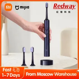 Kafalar Xiaomi Mijia T700 Sonic Electric Diş Fırçası LED IPX7 Tam Makine Su Geçirmez Süper yoğun Yumuşak Kıla Tümevarım Şarjı