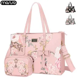 Outros acessórios de computador Pu Leather Women Women Laptop Tote Bag Notebook Caso de transporte para MacBook Air Pro 15 polegadas Fashion Travel Work Bolsa Bolsa Y240418