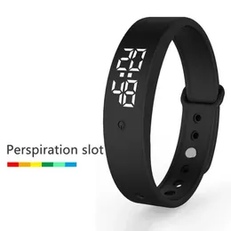 V9 Smart Armband LED Sports Watch Body Temperatur Monitor Thermometer Vibration Alarm Reminder Armband Student Smartband 240419