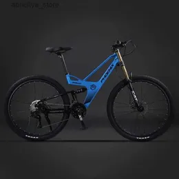 Bikes 27.5 Inch Mountain Bike Soft Tail MTB Bikes Magnesium Alloy Frame Doub Shoulder Fork 27/30 Speed Framework Ourtdoor Cycling L48