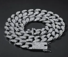 Hip Hop Bling Cains Jewelry Men 14k Gold Plated Out Out Bracelets Necklace Silver Miami Cuban Link Chain 2CM6896773