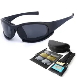 Taktische polarisierte Brille Militärbrille Armee Sonnenbrille mit 4 Objektiven Original Box Männer schießen Wander Brillen