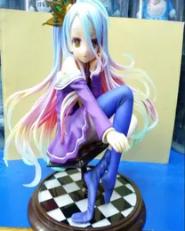 Japão anime No Game No Life 17 PVC Shiro Lolita Loli Ação Figura Toys Collection Shiro Model Decoration Girls Figura Y07265850310