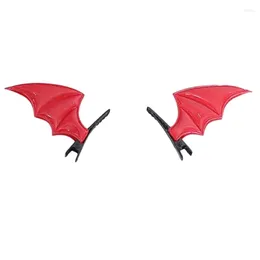 Forniture per feste Halloween Bat Wings Hairpin Gothic Kids Female Clip Chiesa Punk Capelli Punk per la testa della casa infestata Deco