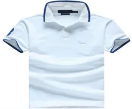 Kurzarm Männer Festes Polo -Hemd Big Horse Stickerei Casual Polos Baumwollgeschäft T -Shirts Tops Weiß blau grau Größe mxxl8659159