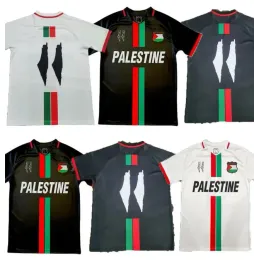 Topstees 2023 2024 Палестинские футбольные трикотажные изделия черная центральная полоса Красная зеленая футбольная рубашка Война Правосудие Март Футбольная форма S2XL