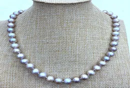 NATURAL 910 MM PURPLE freshwater PEARL NECKLACE 18quot AA013527659