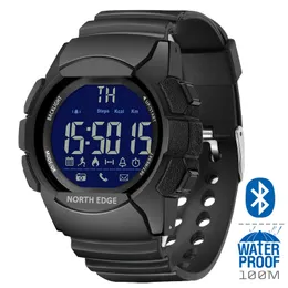 North Edge AK 야외 스포츠 스타일 전자 시계 다기능 방수 100m Bluetooth Wristwatch for Men