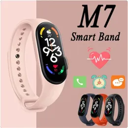 M7 Smart Watch for Band 7 Smartwatch Men Women Silicone Sport Smartband Freqüência Cardíaca Rastreador de fitness Pressão arremetida Smart pulset 240419