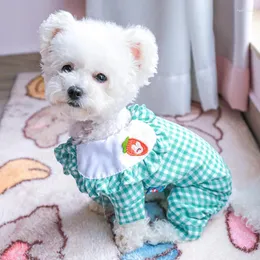 Hundekleidung Haustier Sommerkleidung Welpe Hemd Overall Frühlingskleidung Strampler Outfit Yorkshire Pommerianische maltesische Shih Tzu Bichon Kostüme