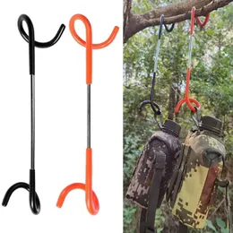 Outdoor Camping Hiking Aluminum Alloy Foldable Lamp Post Pole Portable Fishing Hanging Light Fixing Stand Holder Lantern Stand