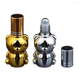 Storage Bottles 8ml Roll On Roller Bottle For Essential Oils Bear High Quality Deodorant Containers Free Refillable Perfume Glass
