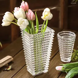 Vaser transparent vas minimalistisk akryl estetiskt rum Floreros kontor levande kök lyxdekorationer blomma glashus