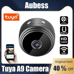 System A9 1080p Tuya Mini IP Camera SmartLife App Wi -Fi Security Home House Nadzór wideo CCTV Indoor Wireless Bez noktowizyj