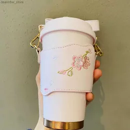 Бутылка с водой 2022 Starbucks Cherry Blossom Season Spring Cup 370 мл вишневого цвета пятна стальная чашка с изоляционной чашкой