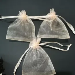 Bolsas de tração de jóias de jóias de champanhe Bolsas de presente de organza Especiarias Coffee Christmas Wedding Presente de casamento 7x9 9x12 10x15cm bolsas 318m