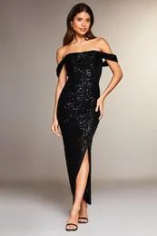 Платье для вечеринок вечернее платье 2024 Sparkling Clothing High Complicate Commate Commate Banquet Взрослые элегантные и благородные жирные блестки Baldo