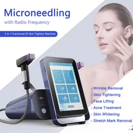 RF Microneedle Macchina russa rimozione rimozione del viso per il trattamento della cicatrice dell'acne restringe i pori anti -invecchiamento stringere il salone 2 in 1 attrezzatura di bellezza