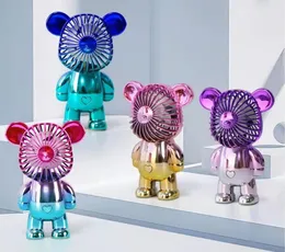 USB Mini Fan Şarj Edilebilir Paketler El Elektrapan Bear Açık Yaratıcı Masaüstü Sessiz Şarj Taşınabilir Üçlü Rüzgar 75559900