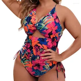 Swimwear femminile 2024 costieri da nuoto in vita alta e taglio floreale con taglio floreale MONOKINI MONOKINI SUGGI SUGGUATO