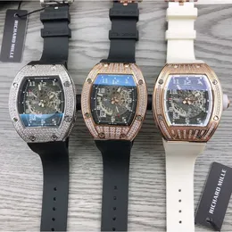 Saatler Diamond Ladies 'RM010 RM010 Aydınlık Mekanik Lüks Mens İskelet Tasarımcısı Montre Superclone Richa Scale Milles Saatler 5278