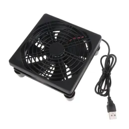 Pads Router Fan DIY PC Cooler Box Case Case التبريد الصامت هادئًا 5V USB Bower Cooling Fan Base 120 × 55 مم شبكة واقية