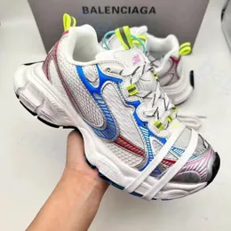 Sıradan Ayakkabı Track 3xl Phantom Designer Spor Sakinleri Kadın En Kalite AAA+ Pembe Naylon Örgü Neon Tracks Rose Goldens Üçlü Siyah Koşucular Büyük Düz Sole Mens Trainers M48