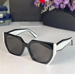 Новые женские монохромные PR 15WS Cool Sunglasses Дизайнерские очки для вечеринок женский стиль стиль высокий качественный кошачий кошачий глаз Геометрические храмы J960