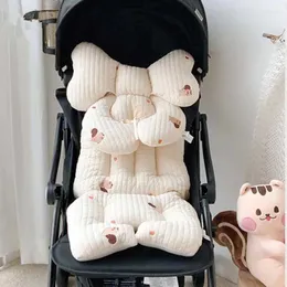 Cuscino per bambini addensato ricamo orso accessori per passeggini pannolini di cotone che cambiano carrelli di sedili per panno