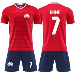 Conjuntos de corridas Jerseys de futebol de crianças adultas Jerseys de Kit de futebol masculino Sport Sport Survetement Uniformes de futebol Treinamento de futebol feminino TRA