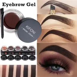 Энхансеры 4G Eye Brow Makeup Tool Водонепроницаемый длинный длинный окрашенный быстро сушильный крем для бровей 5 Цветный черный коричневый бровь с бровей щеткой