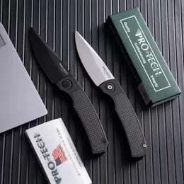 Pro-Tech TR-2 Auto Folding Knife 3.93 "154CM Plain Blade Aluminium Handtag-T501 Camp Pocket Knives 3407 920 Rescue Gift EDC Tools