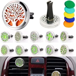 Aromatherapy Home Essential Oil Diffuser For Car Air Freshener Perfume Bottle Locket Clip With 5Pcs Washable Felt Pads Fragrance Auto Interior Decoration 0418