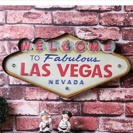 Decorazione di Las Vegas intera dipinto in metallo neon segni di benvenuto decorazione da parete a led 707 K23402704