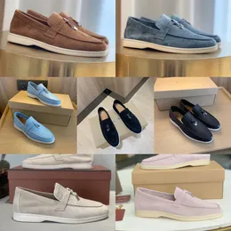 2024 New Loro Piano Woman Loro Pianaaly Summer Walk Trode Man Tasman Flat Heel Classic Loafer