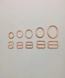 Sewing notions bra rings and sliders strap adjustment buckle in rose gold9510060