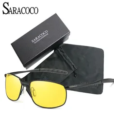 Saracoco Marka Tasarımcı Gece Sürüşü İçin Gözlükler Erkek Polarize Güneş Gözlüğü Erkek Polaroid Lens 2020 Square Del Sol R1306521313