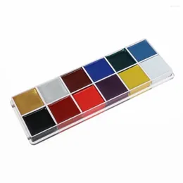 Temporäre Tätowierungen Make -up 12 Farbe Gesicht Körperfarbe Ölmalerei Kunst Halloween Schmink Palette Pigment Party Kostüm Kleid Schönheit Werkzeuge