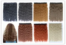 多色の120g 24Quotディープカーリー合成クリップヘアエクステンションの合成クリップ耐火ヘアピース長い髪の毛4221500