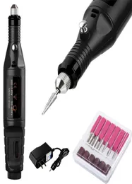 Neue Nagelfeile Art Electric Drill File Acryl Manicure Pediküre tragbarer Maschinenkit Nail Art Set Tool 07263435121